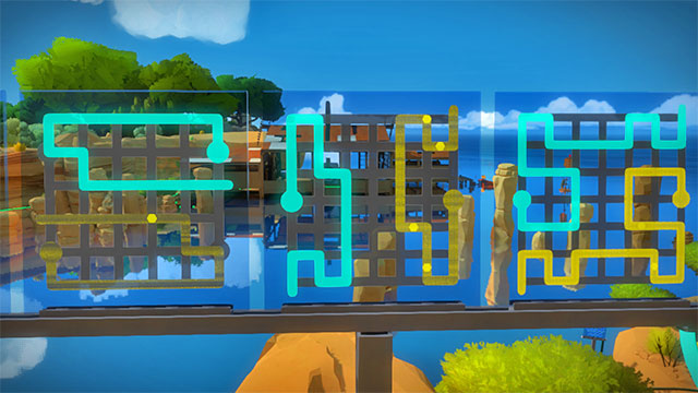 The third set of puzzles, first three - Puzzle solutions | Rock in The Witness - Rock - The Witness Game Guide & Walkthrough
