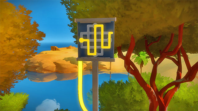 The laser, the third puzzle on the right - Puzzle solutions | Rock in The Witness - Rock - The Witness Game Guide & Walkthrough