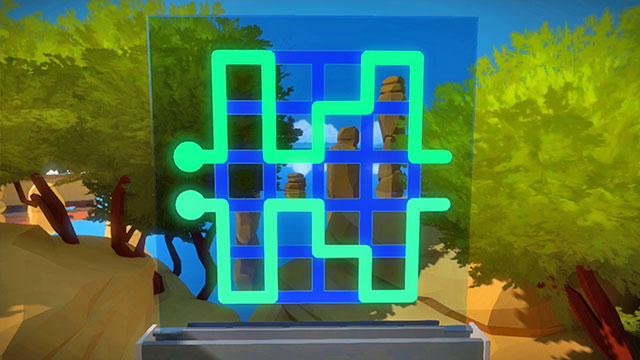 Perspective-based puzzles, the second panel - Puzzle solutions | Rock in The Witness - Rock - The Witness Game Guide & Walkthrough