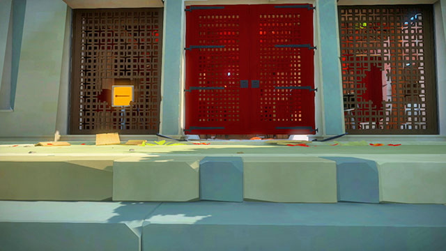 To get inside, you have to open the door - Walkthrough | Monastery in The Witness - Monastery - The Witness Game Guide & Walkthrough