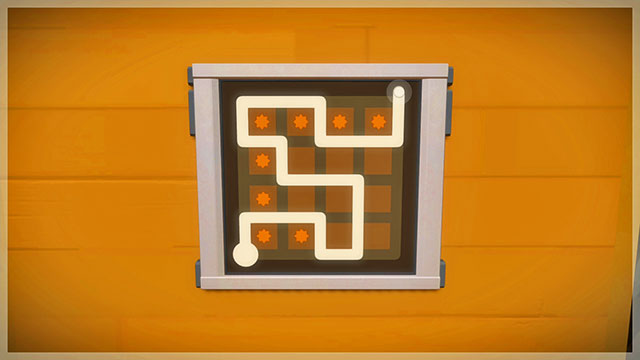 Puzzle to the third door - Puzzle solutions - gray and yellow | Tree house in The Witness - Tree house - The Witness Game Guide & Walkthrough