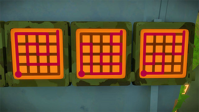 Jungle, second set of puzzles, the next three - Puzzle solutions | Jungle in The Witness - Jungle - The Witness Game Guide & Walkthrough