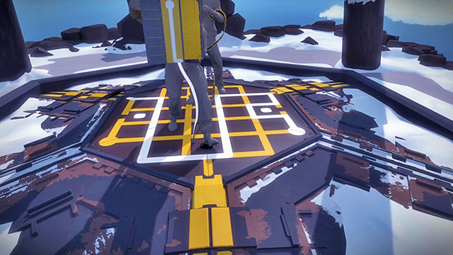 Mountain peak, first lock - Puzzle solutions 1 | Mountain in The Witness - Mountain - The Witness Game Guide & Walkthrough