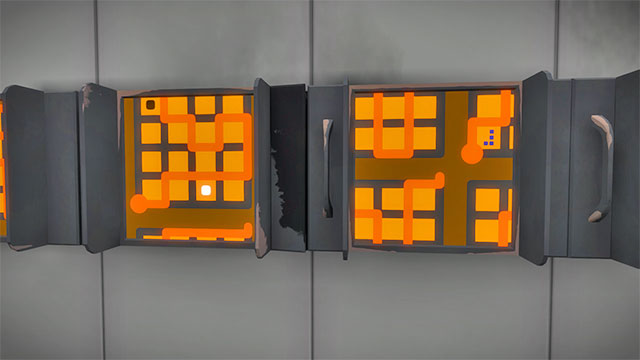 Puzzles on the left, the next two - Puzzle solutions 1 | Mountain in The Witness - Mountain - The Witness Game Guide & Walkthrough