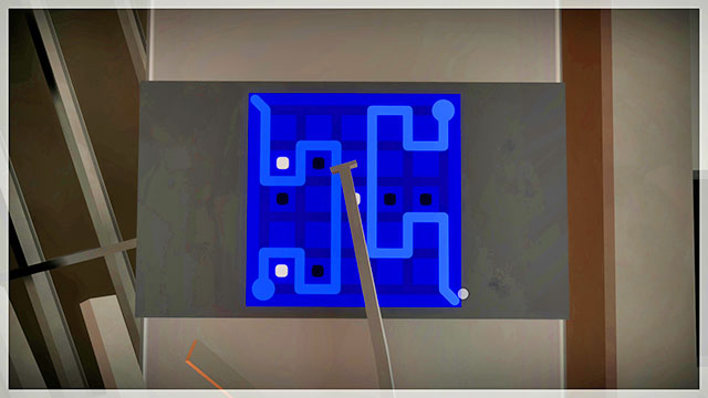 Room on the left, first puzzle - Puzzle solutions 1 | Mountain in The Witness - Mountain - The Witness Game Guide & Walkthrough