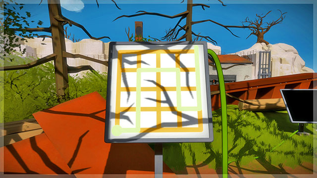 Forest, the first set of puzzles, the first one - Puzzle solutions | Forest in The Witness - Forest - The Witness Game Guide & Walkthrough