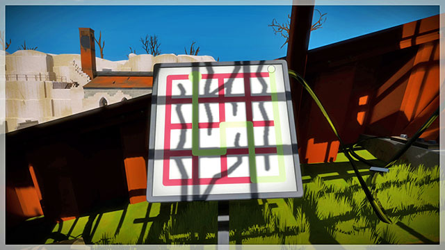 Forest, the second set of puzzles, the second one - Puzzle solutions | Forest in The Witness - Forest - The Witness Game Guide & Walkthrough