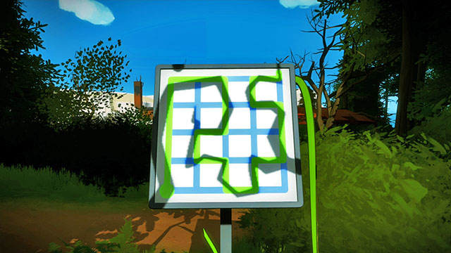 Forest, third set of puzzles, the first one - Puzzle solutions | Forest in The Witness - Forest - The Witness Game Guide & Walkthrough