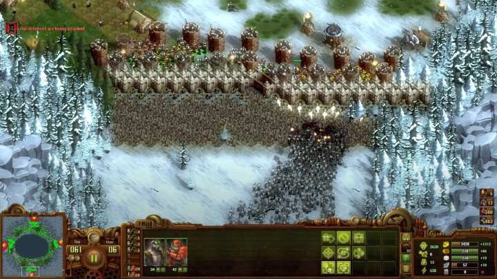 2 rows of walls, Snipers stationing in towers, a row of Wasps and Stakes Traps - this defense line will stop the final horde. - Mission 12 - The Frozen Lake | They Are Billions walkthrough - The New Empire campaign - They Are Billions Guide