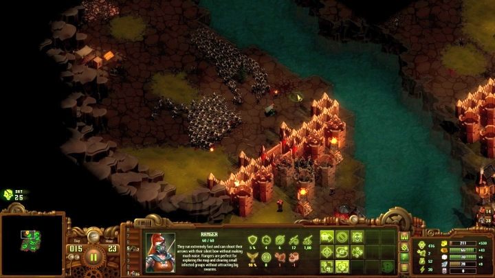 Defending against the first horde is the most difficult task in this mission. - Mission 08 - The Narrow Pass | They Are Billions campaign walkthrough - The New Empire campaign - They Are Billions Guide