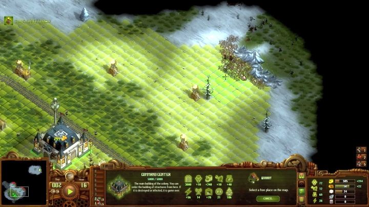 The stone deposit is to the north-east of the starting location. - Mission 10 - The Lands of the Giant | They Are Billions campaign walkthrough - The New Empire campaign - They Are Billions Guide