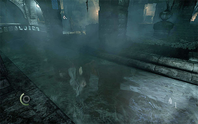 Remember that you need to slow down whenever you are close to water - Explore the gardens in the Barons estate - description - Chapter 6: A Man Apart - Thief - Game Guide and Walkthrough