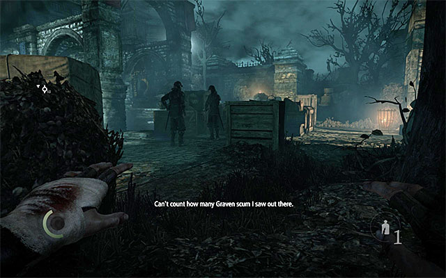 The guards will walk their ways after a short conversation - Explore the gardens in the Barons estate - description - Chapter 6: A Man Apart - Thief - Game Guide and Walkthrough