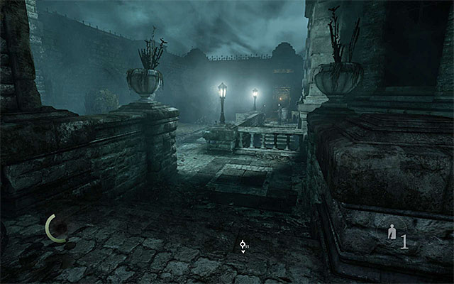 The location where you encounter the last group of the opponents - Explore the gardens in the Barons estate - description - Chapter 6: A Man Apart - Thief - Game Guide and Walkthrough