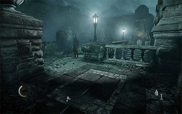 Variant B assumes that you take the main stairs to the cellar and they are located in the place shown in the above screenshot, i - Gain access to the Barons estate - Chapter 6: A Man Apart - Thief - Game Guide and Walkthrough