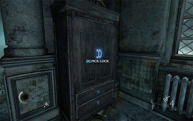 The cupboard with registry inside - Find information on Erin in the building lobby - Chapter 5: The Forsaken - Thief - Game Guide and Walkthrough