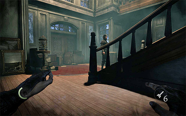 A guard at the stairs - Explore the cellar and the first floor of the estate - Chapter 4: A Friend in Need - Thief - Game Guide and Walkthrough