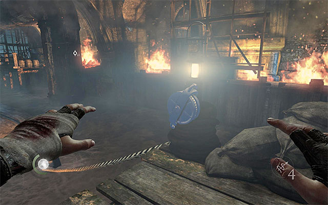 The object that you need to hit with the blackjack - Get to the other side of the jetty - Chapter 6: A Man Apart - Thief - Game Guide and Walkthrough