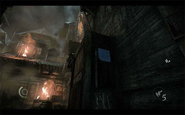 You need to hide quickly because the guard does not stop anywhere - Reach the chapel in the Old Quarter - The City - Thief - Game Guide and Walkthrough