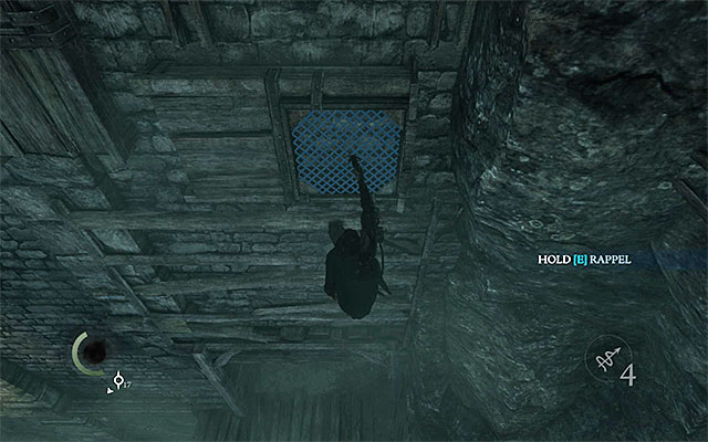 After you reach the last ledge, you need to slide down the rope - Cross the loading docks of the Hidden City - Chapter 7: The Hidden City - Thief - Game Guide and Walkthrough