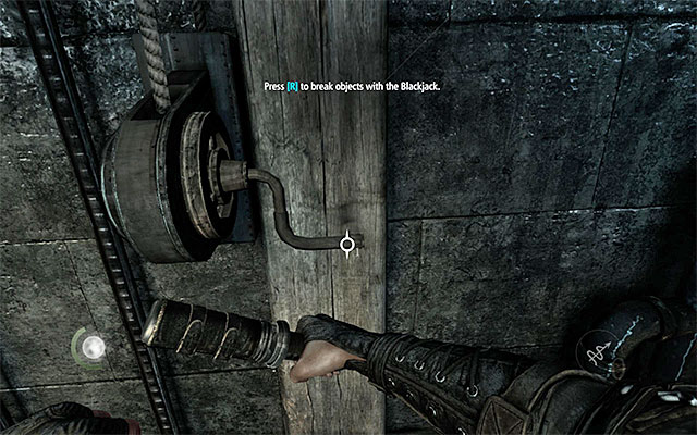 A mechanism that you need to hit with blackjack - Follow Erin - Prologue: The Drop - Thief - Game Guide and Walkthrough