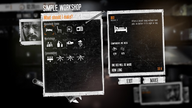 There is not enough materials to make everything at once. - Upgrading the hideout - Game Guide - This War of Mine Game Guide