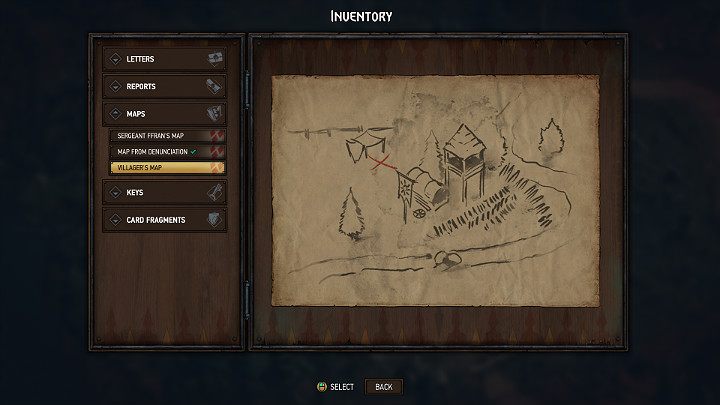 The location of the last treasure map is marked with a blue number 6 - Hidden treasures chests in Rivia | Thronebreaker The Witcher Tales - Maps of hidden treasures - Thronebreaker The Witcher Tales Guide