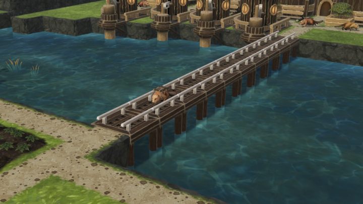 Platforms are the cheapest and fastest way to build a bridge - Timberborn: Bridges - how to build? - FAQ - Timberborn Guide