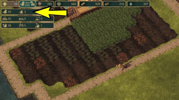 You can find the current population in the upper left corner of the screen - Timberborn: Population (breeding beavers) - how to increase quickly? - FAQ - Timberborn Guide