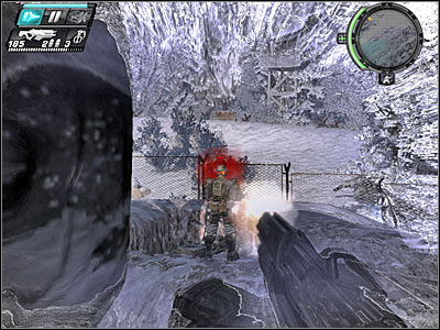 You will have to be moving towards a large scaffolding - Point of Impact II - Walkthrough - Timeshift - Game Guide and Walkthrough