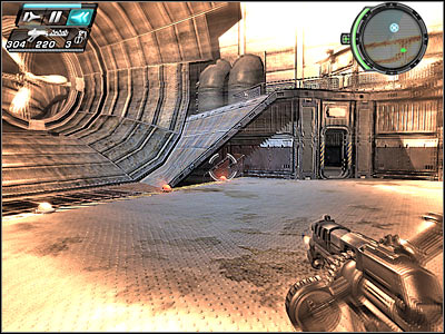 Once your power bar is depleted, you are going to be swept towards the fans, however if you have followed my instructions, you should be able to hit a nearby wall (screen) - The Wind Tunnel I - Walkthrough - Timeshift - Game Guide and Walkthrough