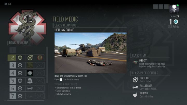 A screen depicting a field medic. - Field Medic | Tom Clancys Ghost Recon Breakpoint Guide - Character - Tom Clancys Ghost Recon Breakpoint Guide