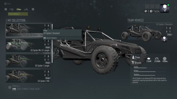 After purchasing a vehicle, select it from the garage while bivouacking. - How to unlock and use new vehicles in Tom Clancys Ghost Recon Breakpoint? - FAQ - Tom Clancys Ghost Recon Breakpoint Guide
