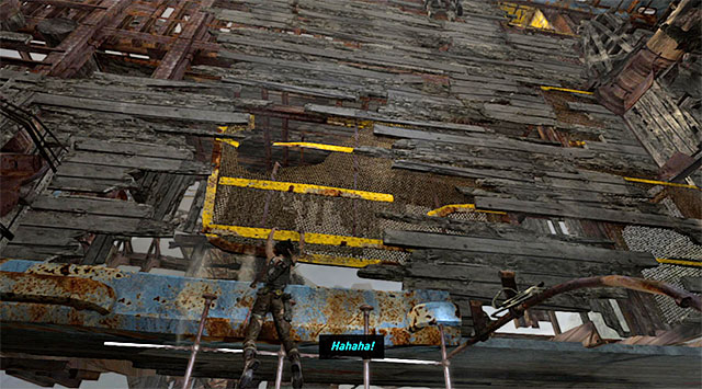 Now its time for a long action sequence cut into several parts - Travel to the Survivors Camp | 20: The Fast Way Down Walkthrough - 20: The Fast Way Down | Walkthrough - Tomb Raider Game Guide