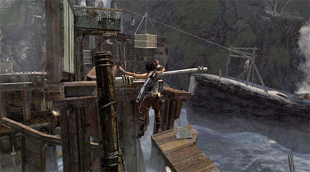 If you chose the right path, turn left - Reach the Endurance Wreck (part 1) | 22: Gone Missing Walkthrough - 22: Gone Missing | Walkthrough - Tomb Raider Game Guide