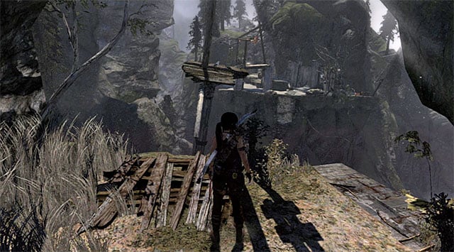 I suggest making your way to the ledge where guards has been stationed and from there heading south-east, across the drawbridge - Reach the Endurance Wreck (part 1) | 22: Gone Missing Walkthrough - 22: Gone Missing | Walkthrough - Tomb Raider Game Guide