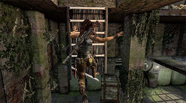 When the battle is won, go left and leap over to the platform where the aforementioned enemy has just been - Reach the Endurance Wreck (part 2) | 22: Gone Missing Walkthrough - 22: Gone Missing | Walkthrough - Tomb Raider Game Guide