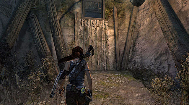 After sliding down the line, catch the interactive wall - Enter the Monastery | 24: Going Back In Walkthrough - 24: Going Back In | Walkthrough - Tomb Raider Game Guide