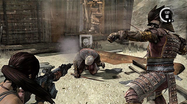 Start walking, being ready to regularly eliminate encountered guards - Rescue Sam from Mathias (part 1) | 24: Going Back In Walkthrough - 24: Going Back In | Walkthrough - Tomb Raider Game Guide