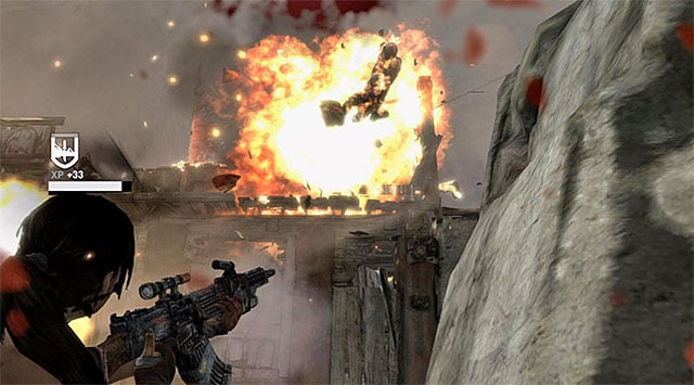 Be ready to fight new guards, also with shields - Rescue Sam from Mathias (part 1) | 24: Going Back In Walkthrough - 24: Going Back In | Walkthrough - Tomb Raider Game Guide