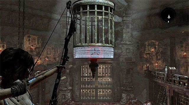 Once again position yourself in the starting place, turning towards the recently raised cage - Rescue Sam from Mathias (part 1) | 24: Going Back In Walkthrough - 24: Going Back In | Walkthrough - Tomb Raider Game Guide