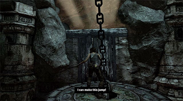 There is one more jump to be performed, this time towards the vertical fragment of the wall, located under previously destroyed barricade - Rescue Sam from Mathias (part 1) | 24: Going Back In Walkthrough - 24: Going Back In | Walkthrough - Tomb Raider Game Guide