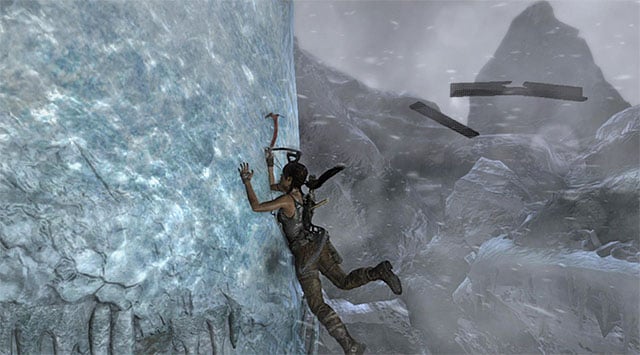 Follow the mountain path and after reaching its edge, jump - Rescue Sam from Mathias (part 2) | 24: Going Back In Walkthrough - 24: Going Back In | Walkthrough - Tomb Raider Game Guide