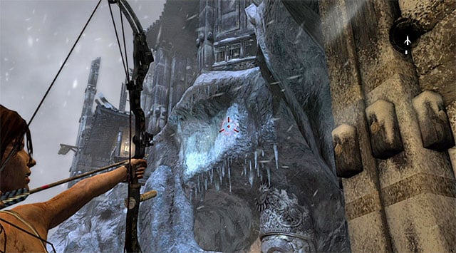 Jump towards interactive ledges located over the wall and continue climbing, getting to the new stable balcony after few moments - Rescue Sam from Mathias (part 2) | 24: Going Back In Walkthrough - 24: Going Back In | Walkthrough - Tomb Raider Game Guide