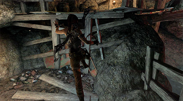 Let go of the mechanism and quickly go left, scrambling up a ledge - Temple of the Handmaidens | Optional Tombs: Shipwreck Beach - Shipwreck Beach | Optional Tombs - Tomb Raider Game Guide