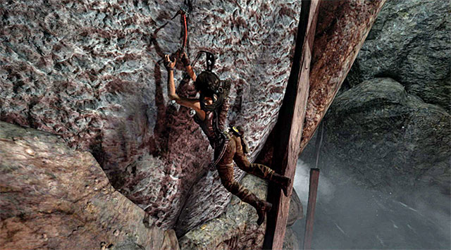 Leap again right away, and make sure to use the climbing axe - Temple of the Handmaidens | Optional Tombs: Shipwreck Beach - Shipwreck Beach | Optional Tombs - Tomb Raider Game Guide