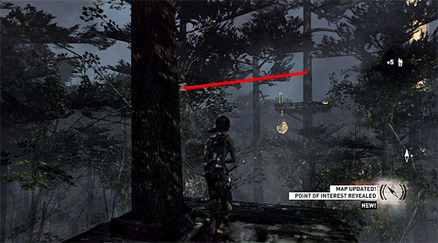Pull up, leap over to the adjacent ledge and use a rope bridge - Relics | Collectibles: Summit Forest - Collectibles: Summit Forest - Tomb Raider Game Guide