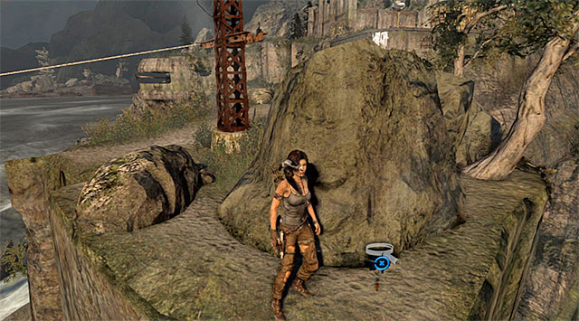 Look for the Cache behind a large rock (reward: 5 XP) - GPS Caches | Collectibles: Cliffside Bunker - Collectibles: Cliffside Bunker - Tomb Raider Game Guide