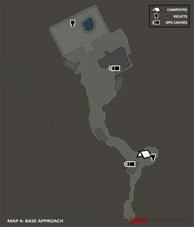 Map 4: Base Approach - Map | Collectibles: Base Approach - Collectibles: Base Approach - Tomb Raider Game Guide