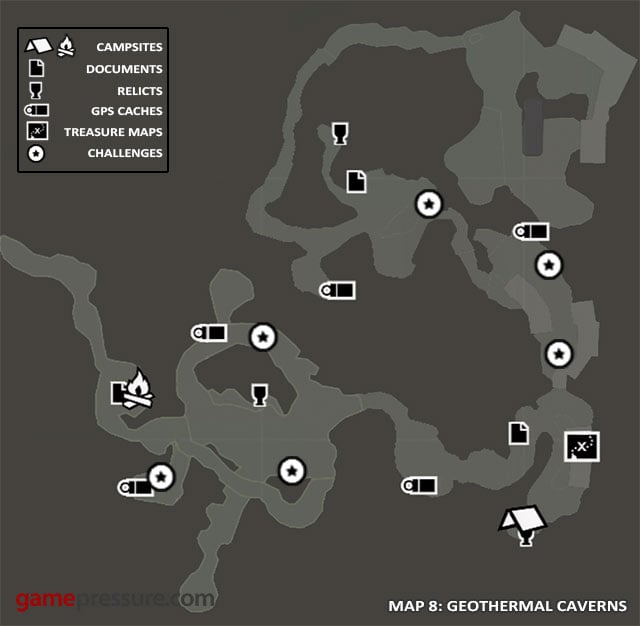 Map  Collectibles: Geothermal Caverns - Tomb Raider Game Guide 